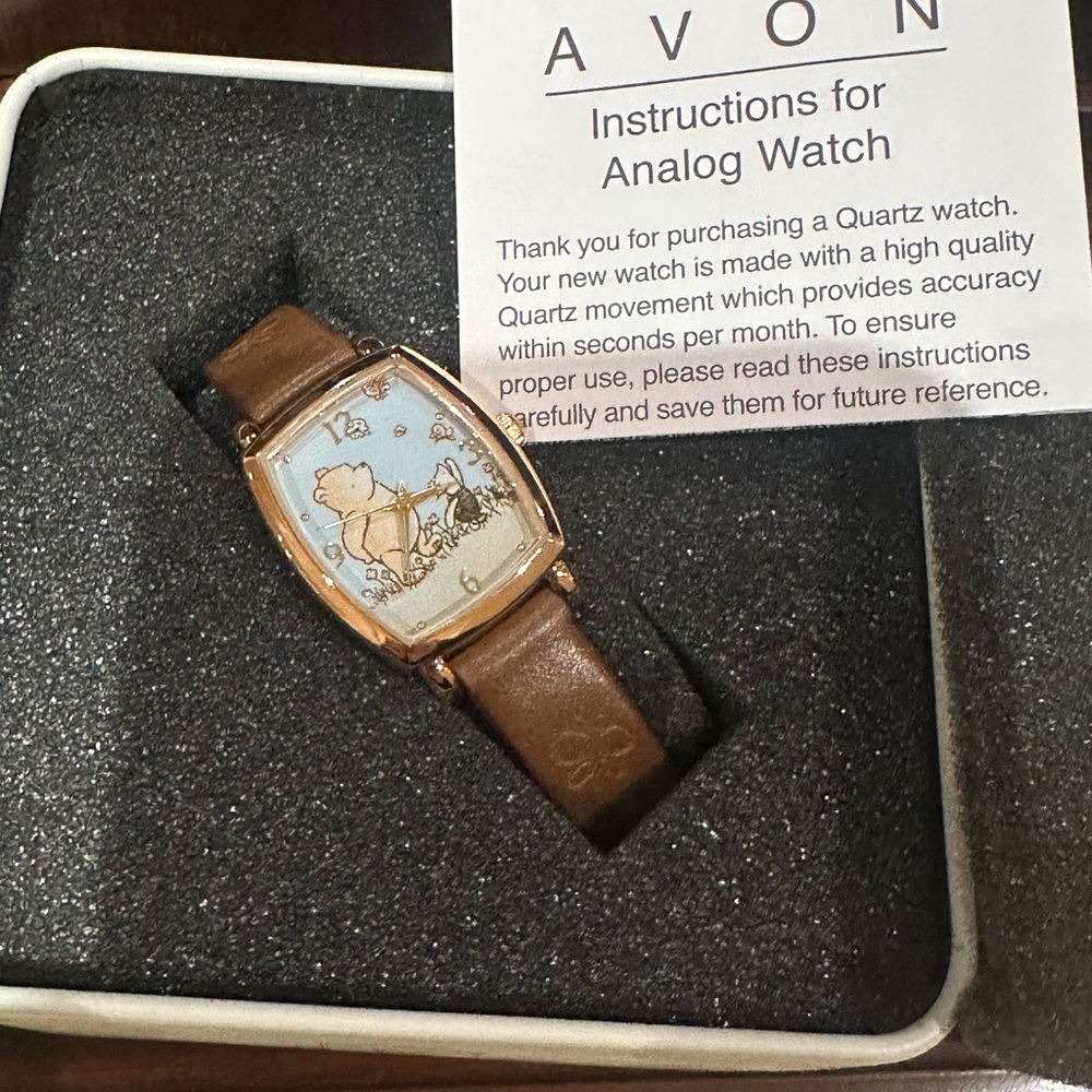 Avon Brown Analog Watch Pooh bear and piglet